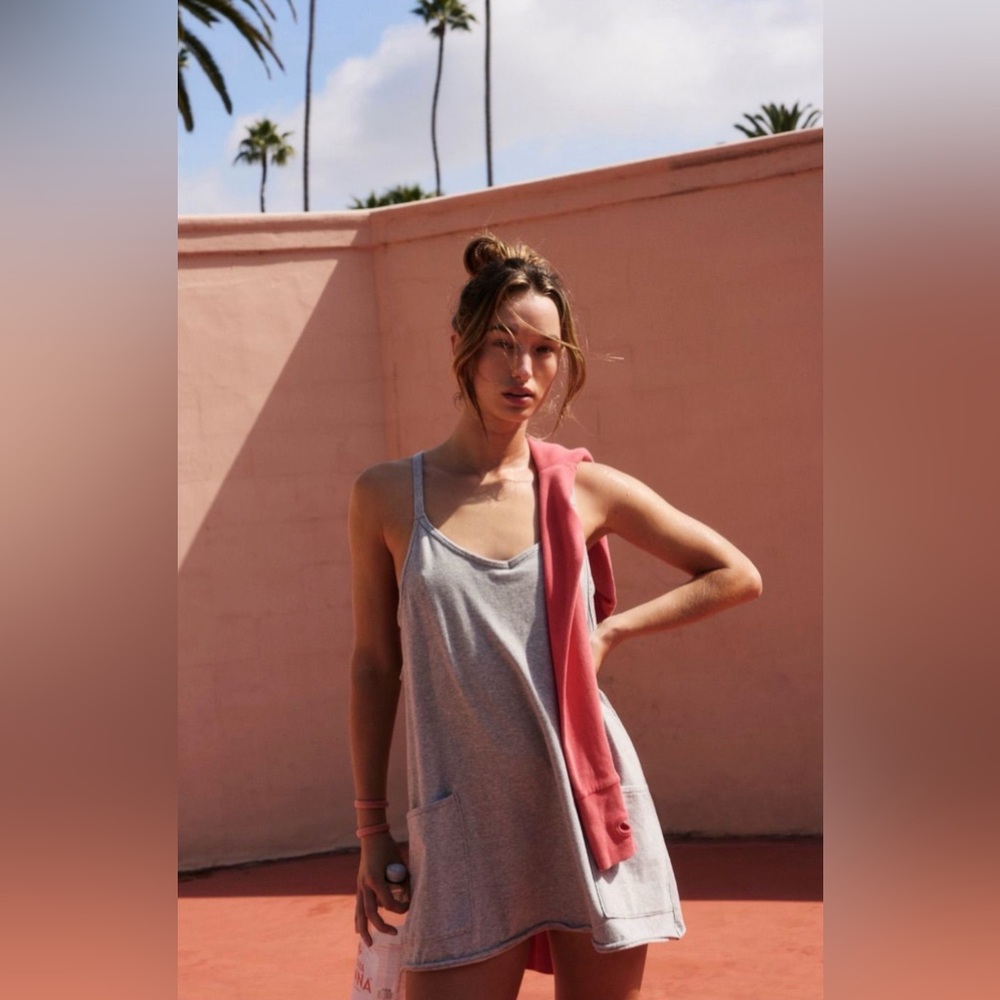 Free People Hotshot Mini Dress Heather Grey XL